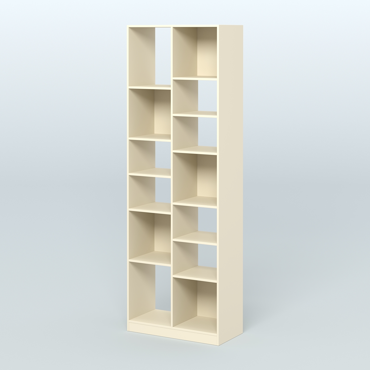 Стеллаж из ДСП серии ЛОФТ №8-2 (зеркальное отражение - Z) с полками ДСП Крем Вайс