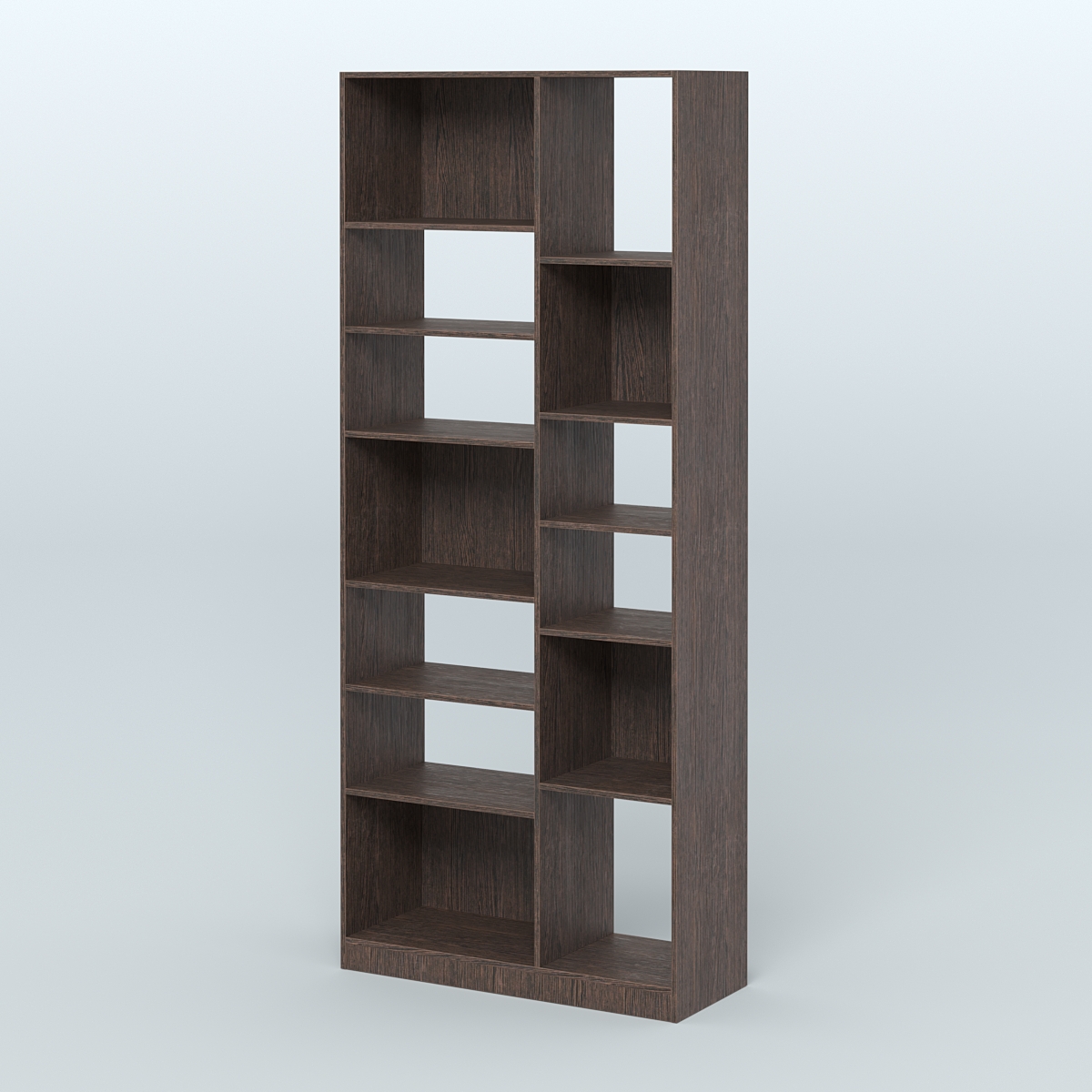 Стеллаж из ДСП серии ЛОФТ №9-2 с полками ДСП Дуб Венге