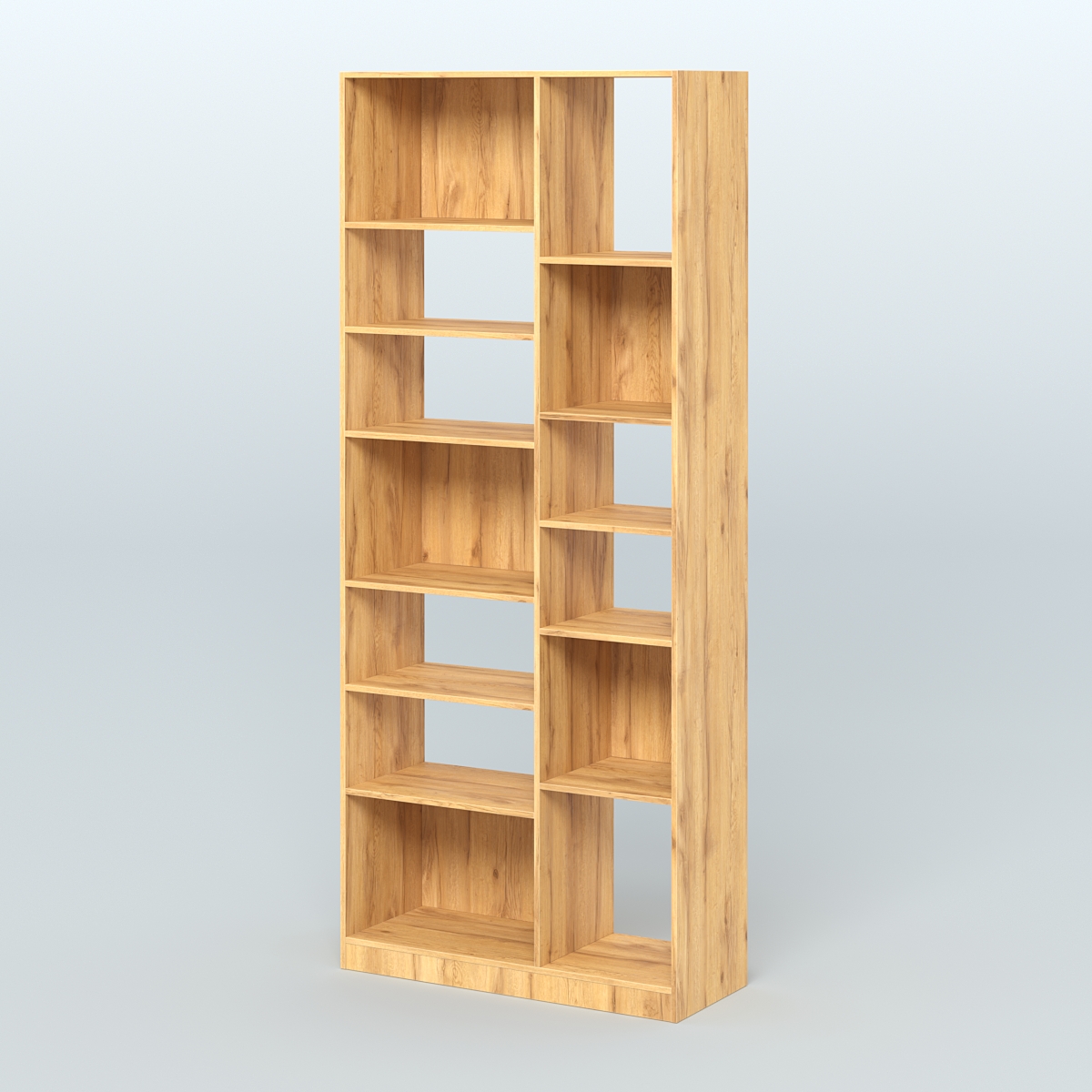 Стеллаж из ДСП серии ЛОФТ №9-2 с полками ДСП Дуб Золотистый