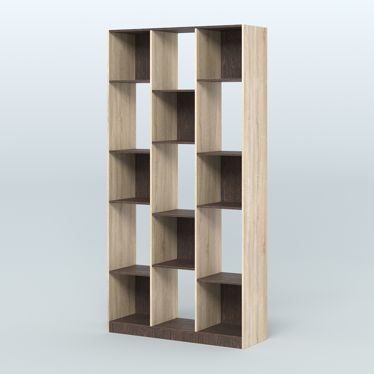 Стеллаж из ДСП серии ЛОФТ №10-1 Дуб Сонома + Дуб Венге