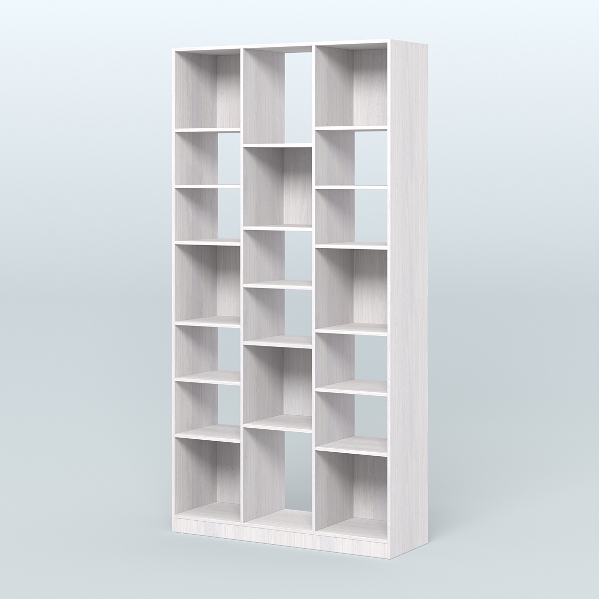Стеллаж из ДСП серии ЛОФТ №10-2 с полками ДСП Ясень Анкор светлый