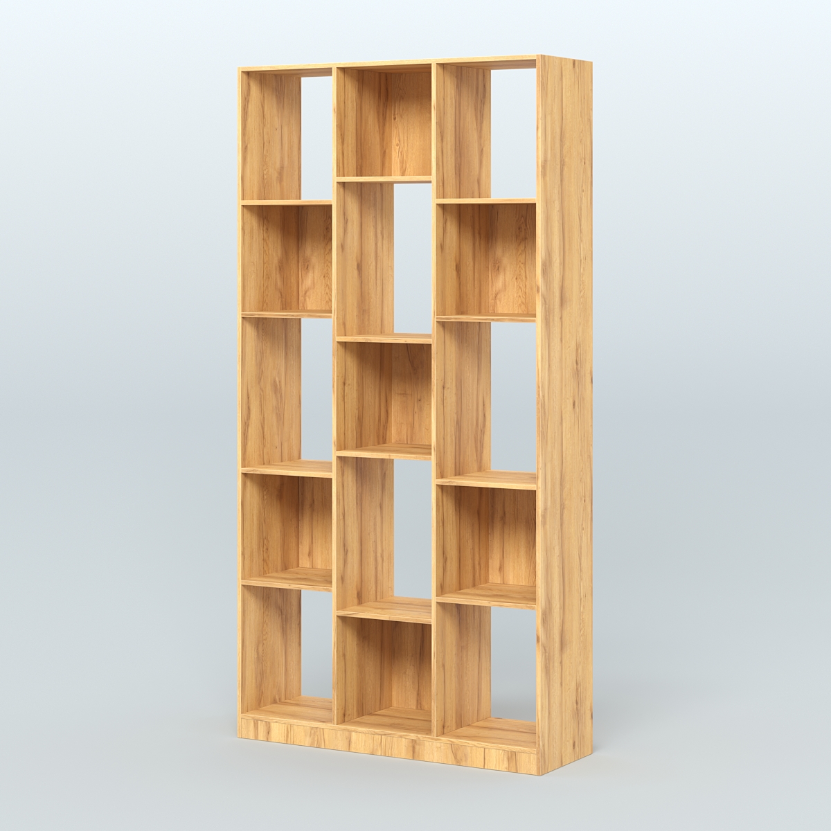 Стеллаж из ДСП серии ЛОФТ №10-1 (зеркальное отражение - Z) Дуб Золотистый