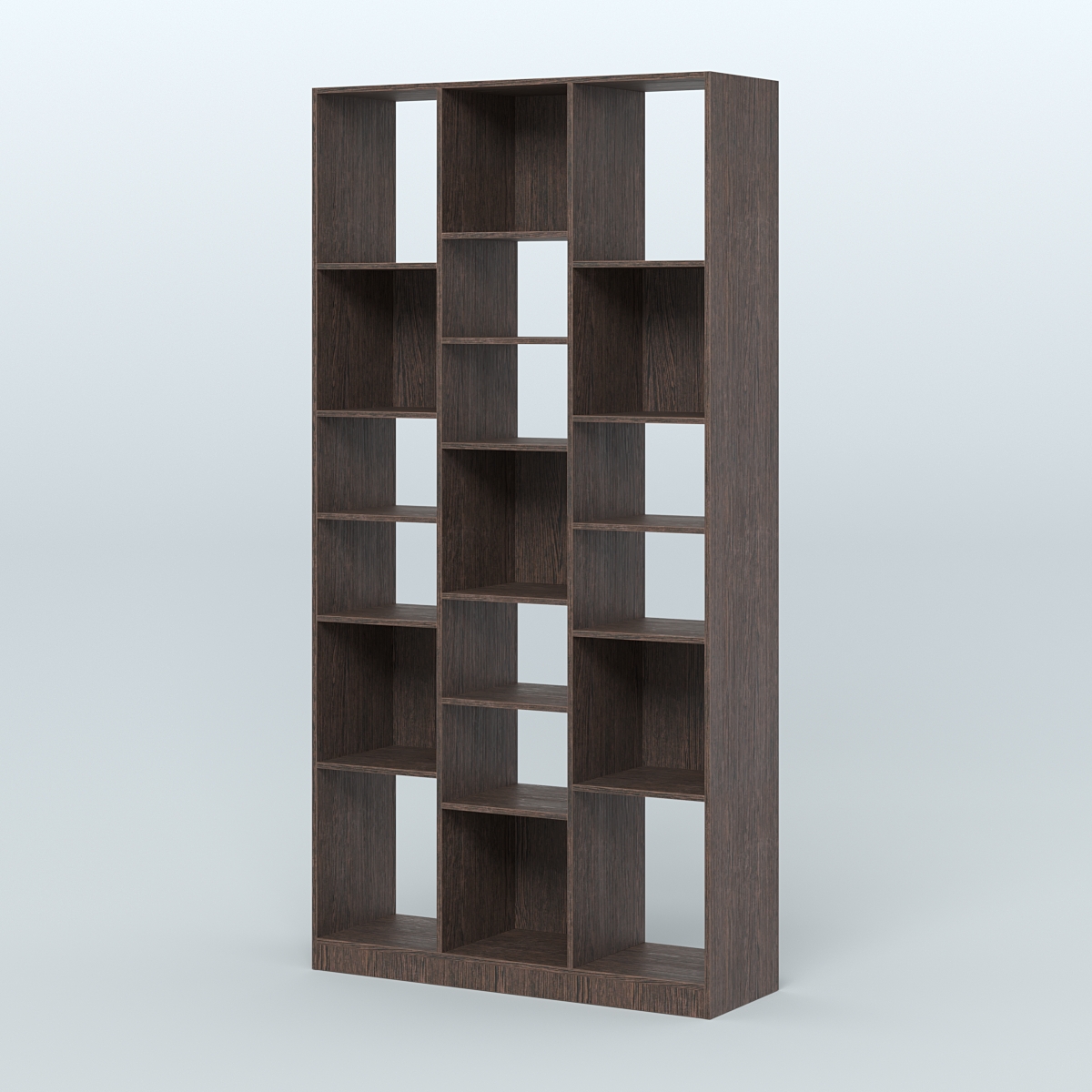 Стеллаж из ДСП серии ЛОФТ №10-2 (зеркальное отражение - Z) с полками ДСП Дуб Венге