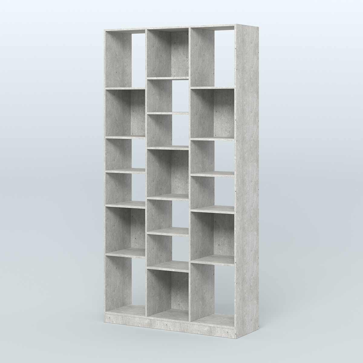 Стеллаж из ДСП серии ЛОФТ №10-2 (зеркальное отражение - Z) с полками ДСП Метрополитан Грей