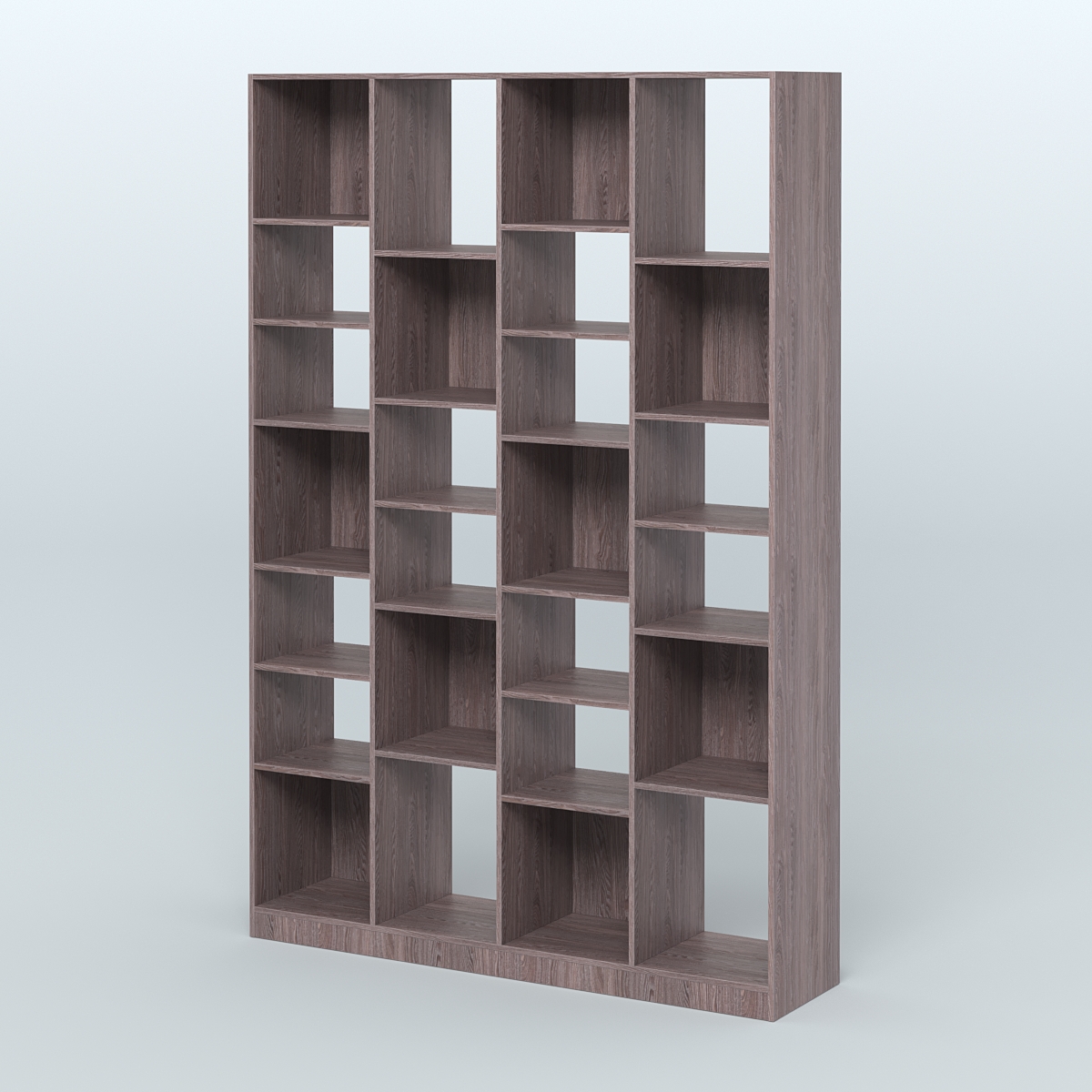 Стеллаж из ДСП серии ЛОФТ №11-2 с полками ДСП Ясень Анкор темный