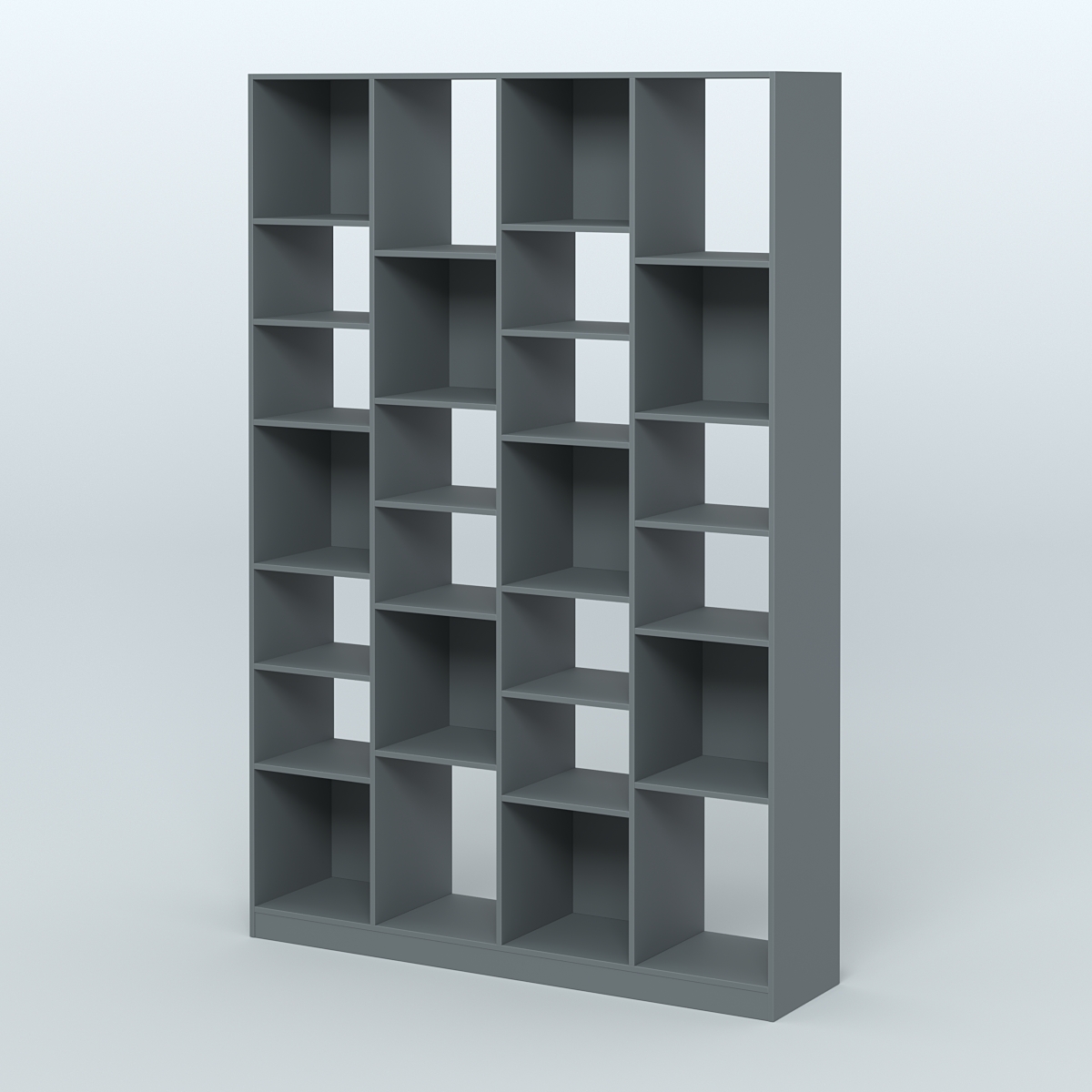 Стеллаж из ДСП серии ЛОФТ №11-2 с полками ДСП Темно-Серый