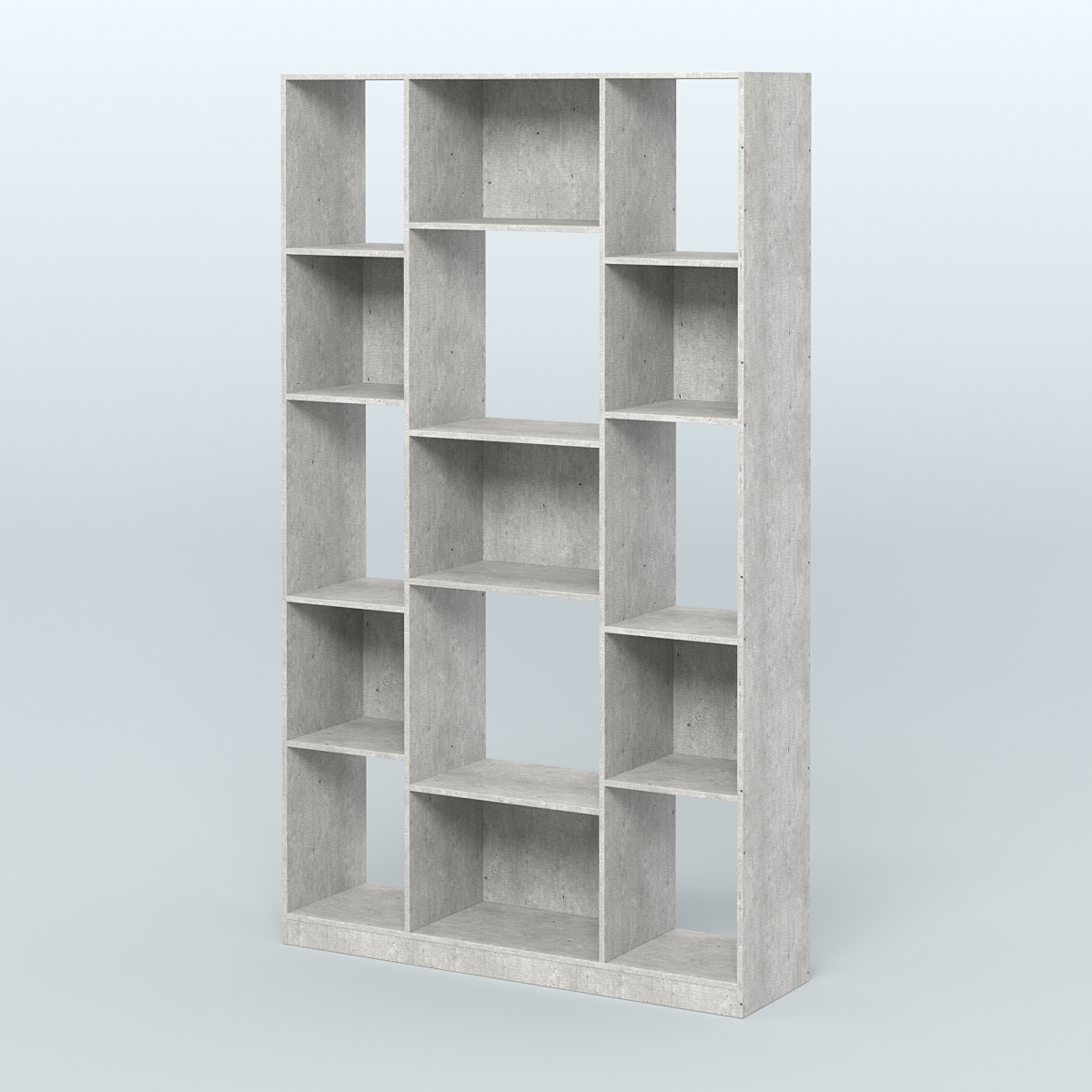 Стеллаж из ДСП серии ЛОФТ №12-1 Метрополитан Грей