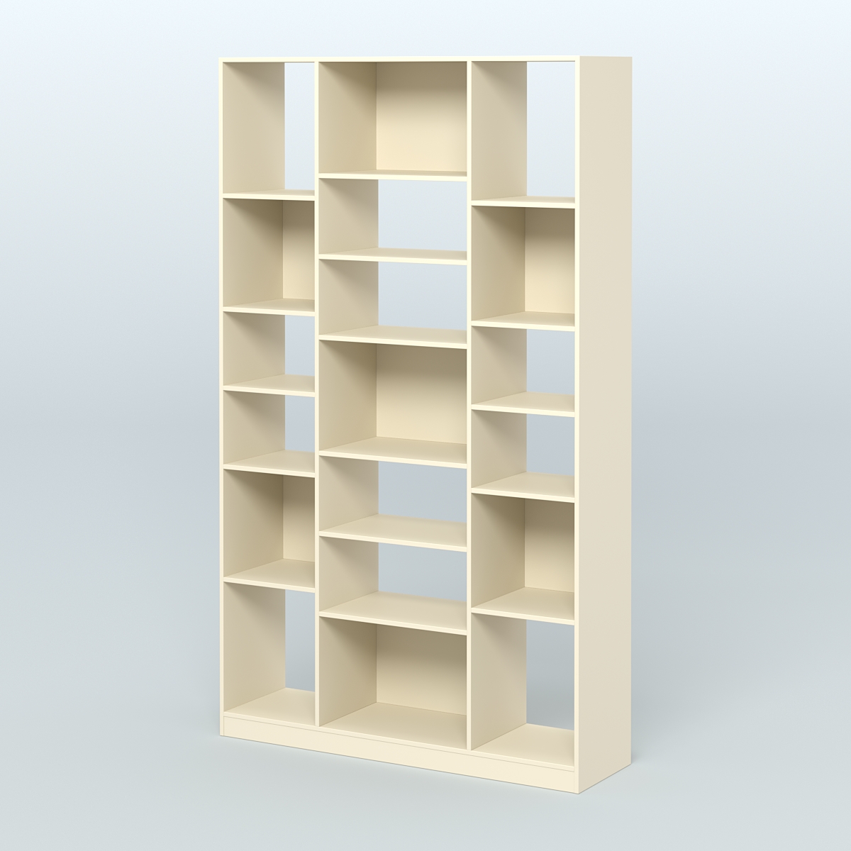 Стеллаж из ДСП серии ЛОФТ №12-2 с полками ДСП Крем Вайс