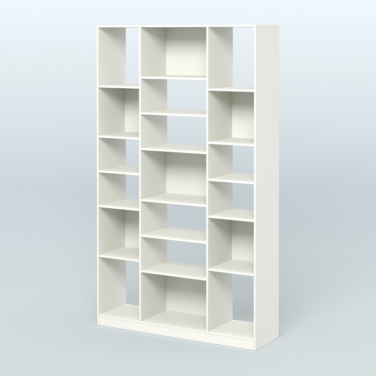 Стеллаж из ДСП серии ЛОФТ №12-2 с полками ДСП Белый