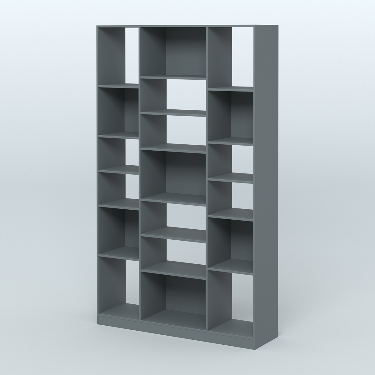 Стеллаж из ДСП серии ЛОФТ №12-2 с полками ДСП Темно-Серый