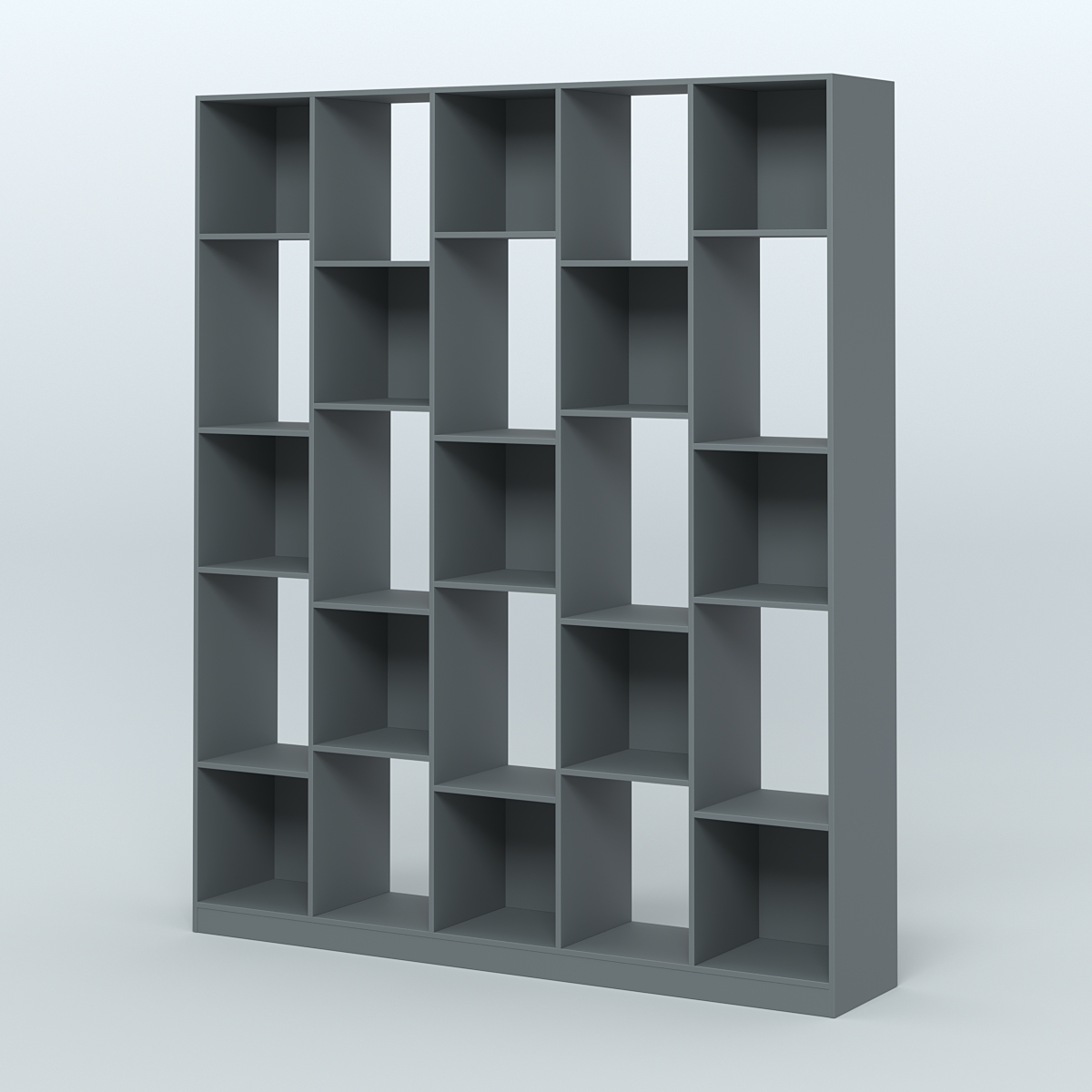 Стеллаж из ДСП серии ЛОФТ №13-1 Темно-Серый