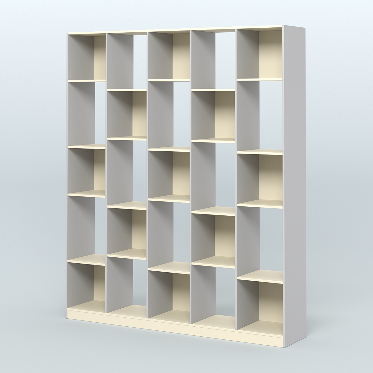 Стеллаж из ДСП серии ЛОФТ №13-1 Серый + Крем Вайс