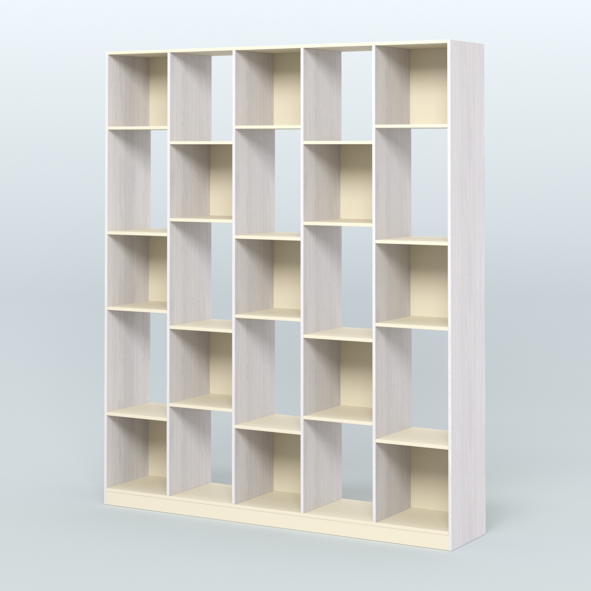 Стеллаж из ДСП серии ЛОФТ №13-1 Ясень Анкор светлый и Крем Вайс