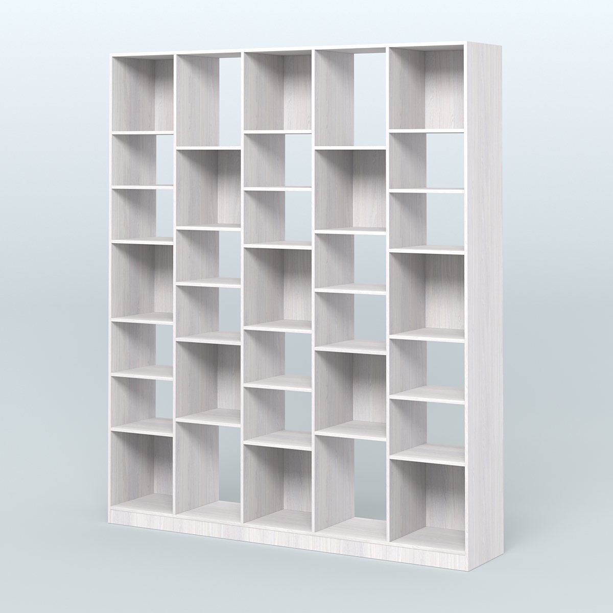 Стеллаж из ДСП серии ЛОФТ №13-2 с полками ДСП Ясень Анкор светлый