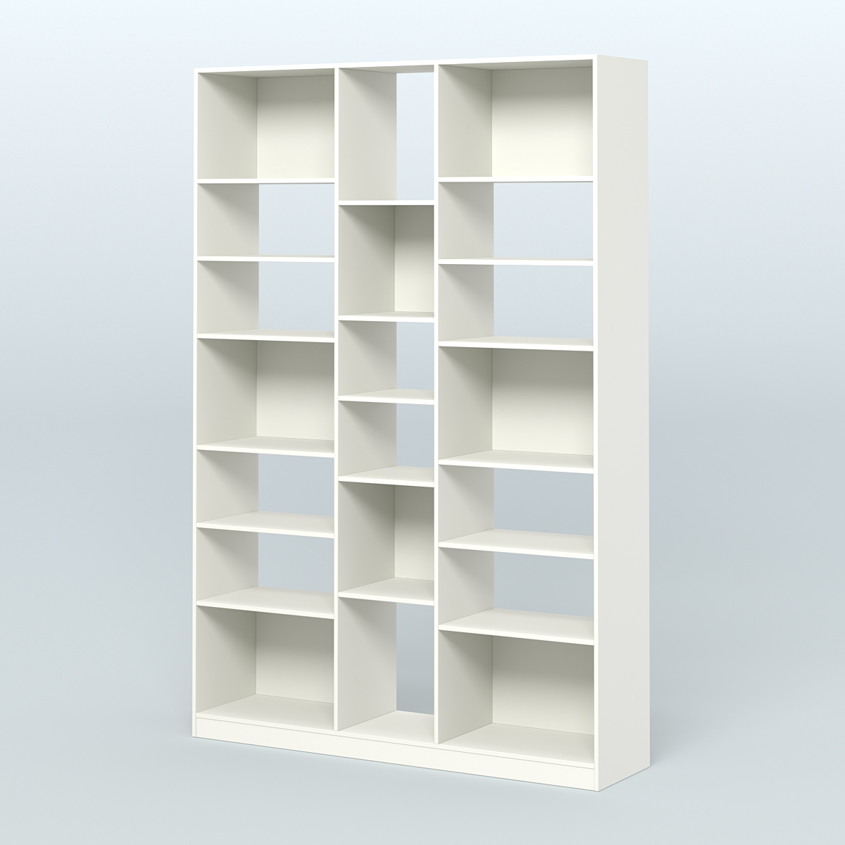 Стеллаж из ДСП серии ЛОФТ №14-2 с полками ДСП Белый