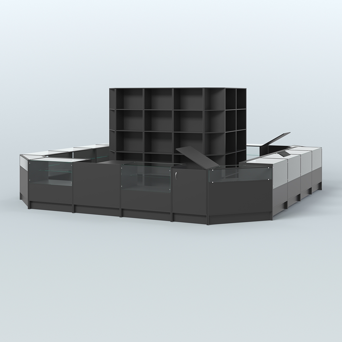 Торговый Островок "Эконом" №1-1 (25, 1 кв.м) Черный