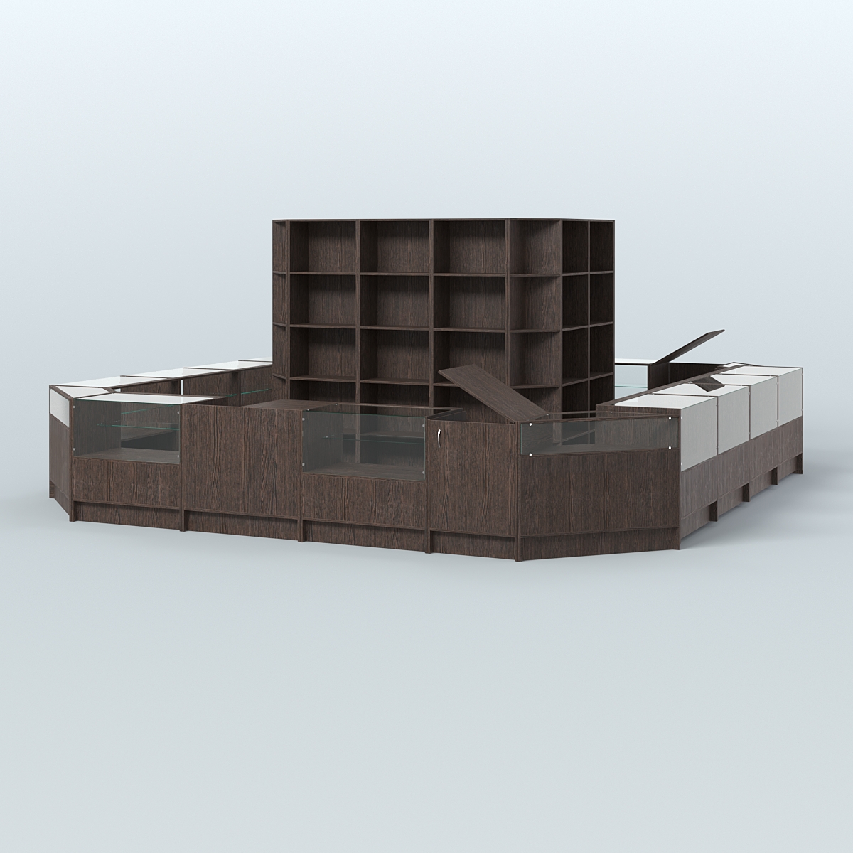 Торговый Островок "Эконом" №1-1 (25, 1 кв.м) Дуб Венге