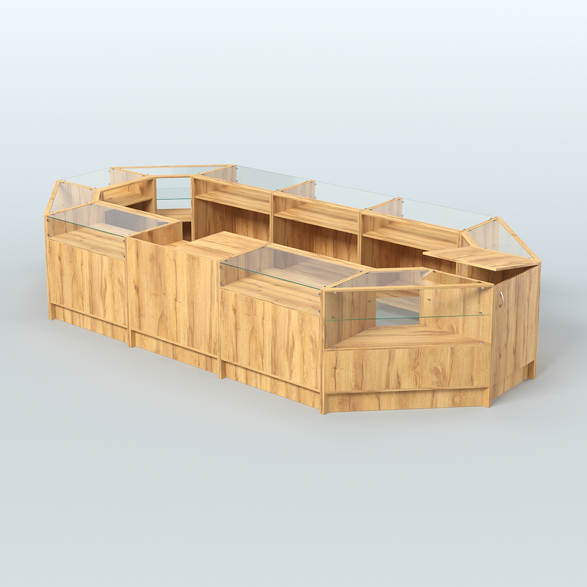 Торговый Островок "Эконом" №2 (9, 26 кв.м) Дуб Золотистый