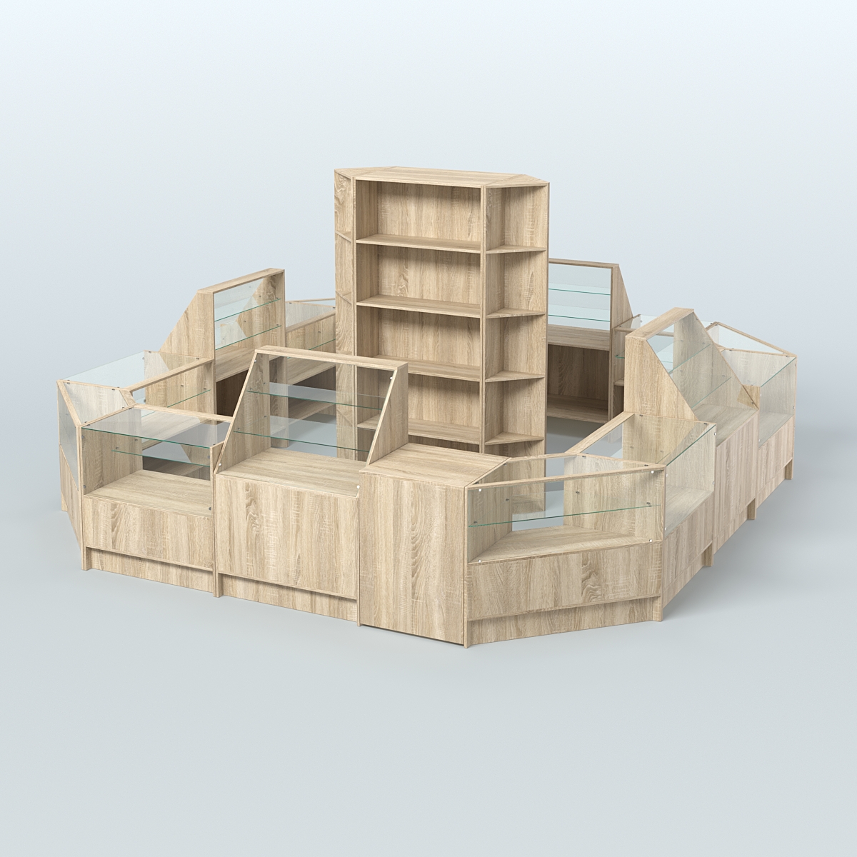 Торговый Островок "Эконом" №3 (16, 95 кв.м) Дуб сонома