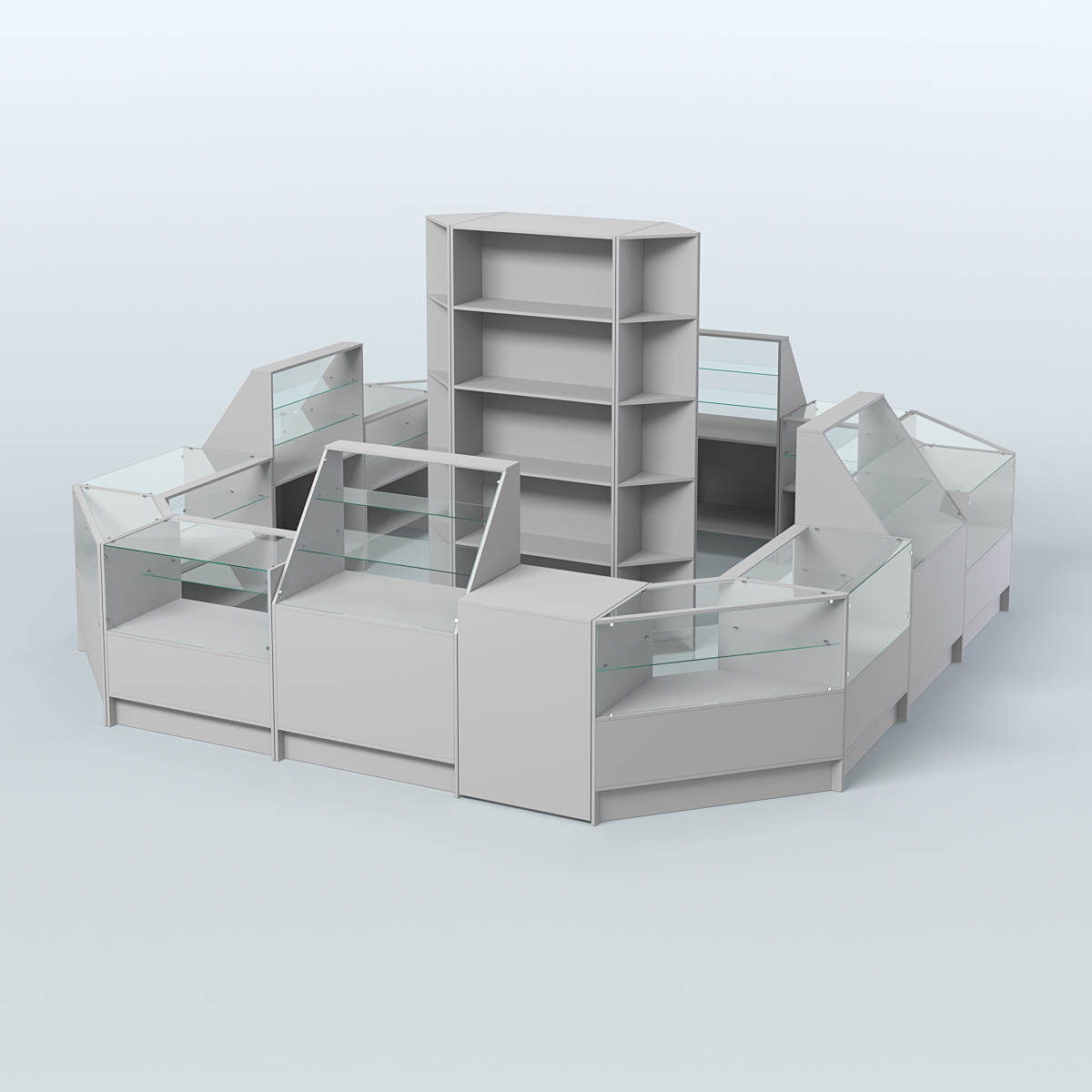 Торговый Островок "Эконом" №3 (16, 95 кв.м) Серый