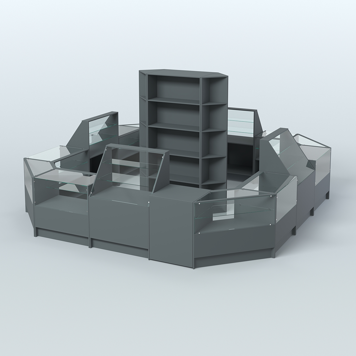 Торговый Островок "Эконом" №3 (16, 95 кв.м) Темно-Серый