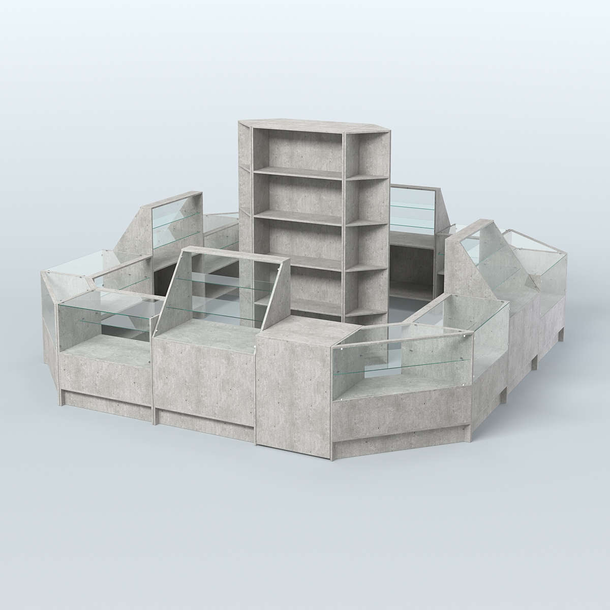 Торговый Островок "Эконом" №3 (16, 95 кв.м) Метрополитан Грей