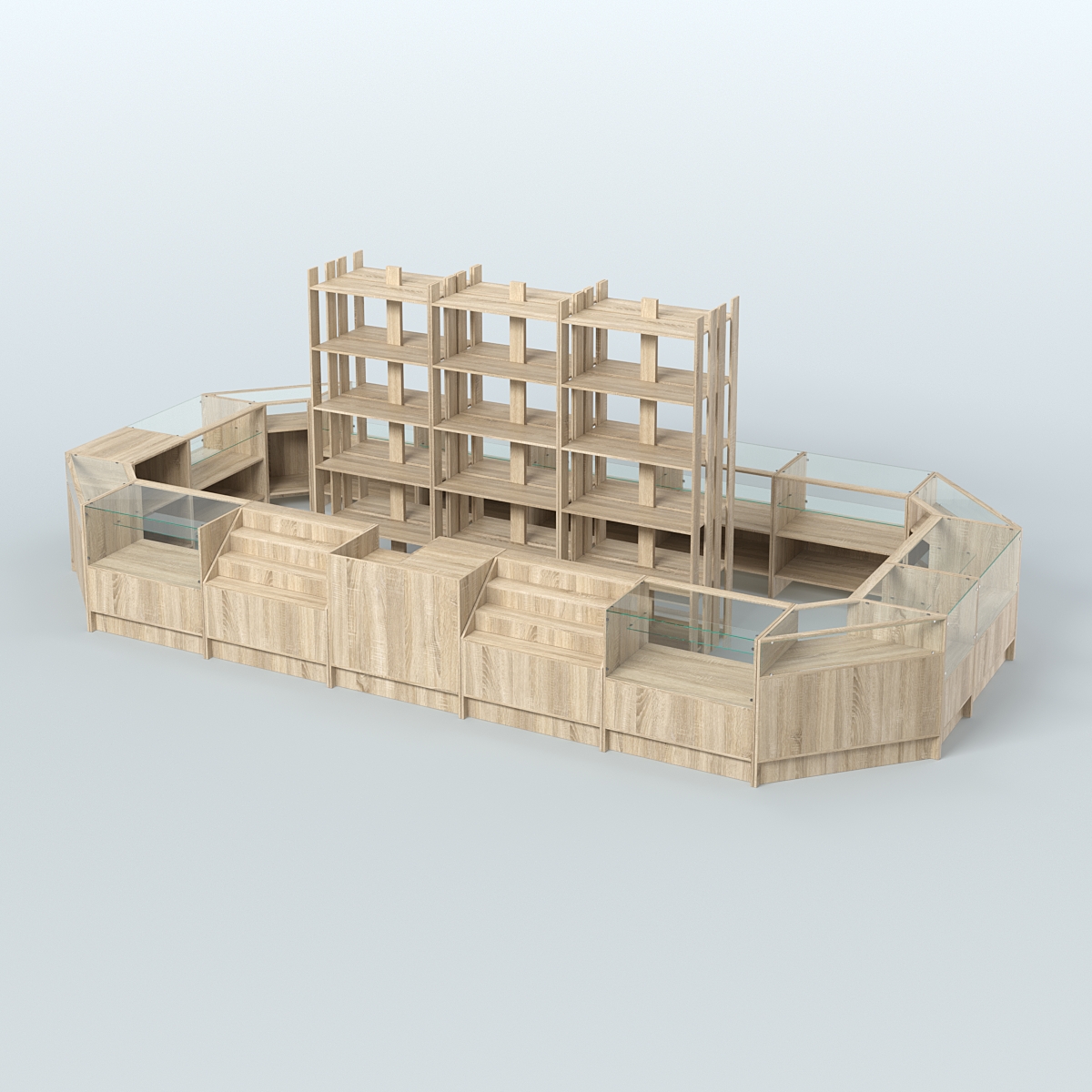 Торговый Островок "Эконом" №4 (18, 6 кв.м) Дуб сонома