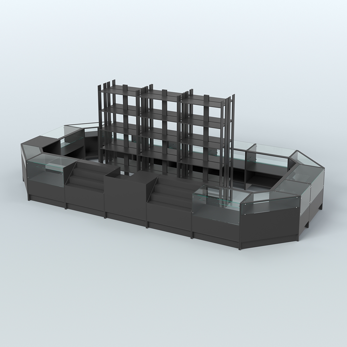 Торговый Островок "Эконом" №4 (18, 6 кв.м) Черный