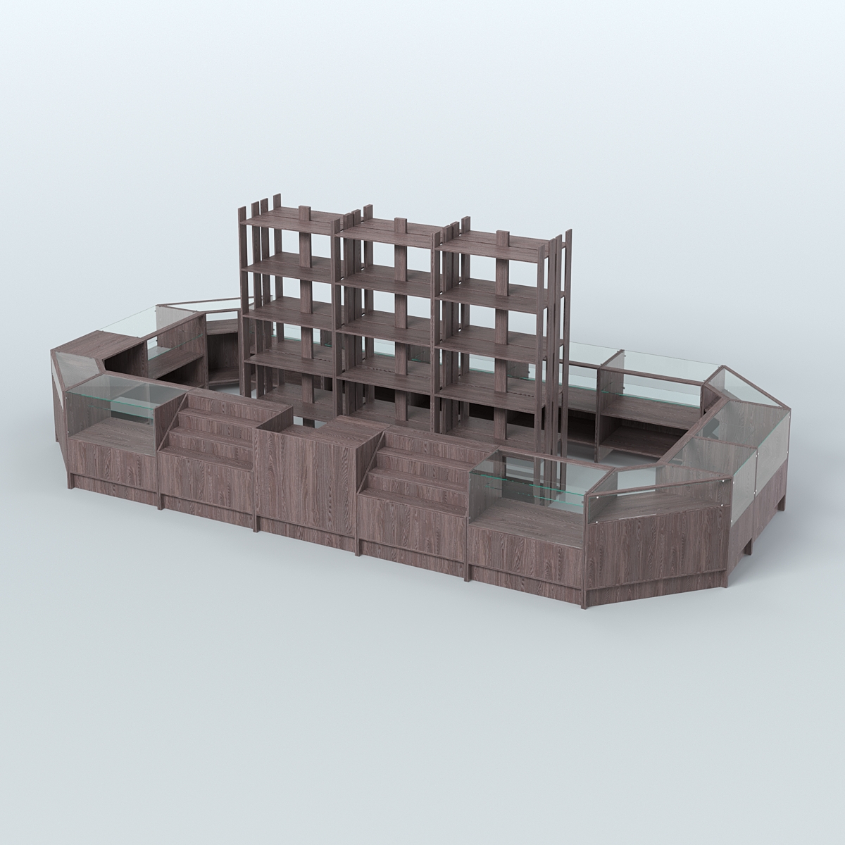 Торговый Островок "Эконом" №4 (18, 6 кв.м) Ясень Анкор темный