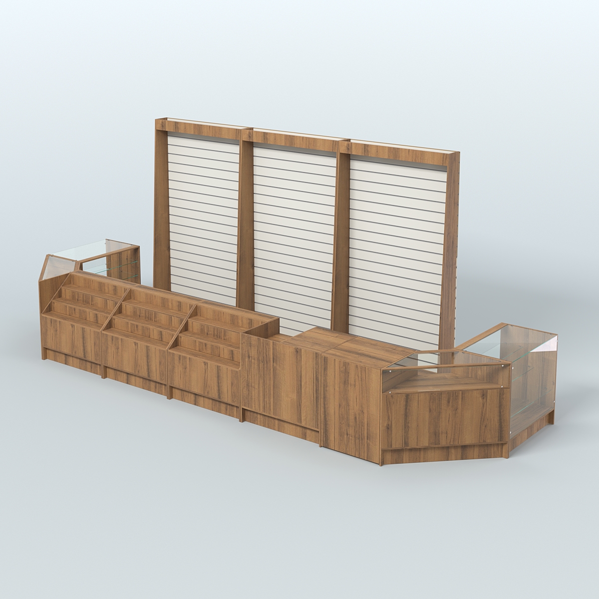 Торговый Островок "Эконом" №5 (9, 72 кв.м) Орех + Белый