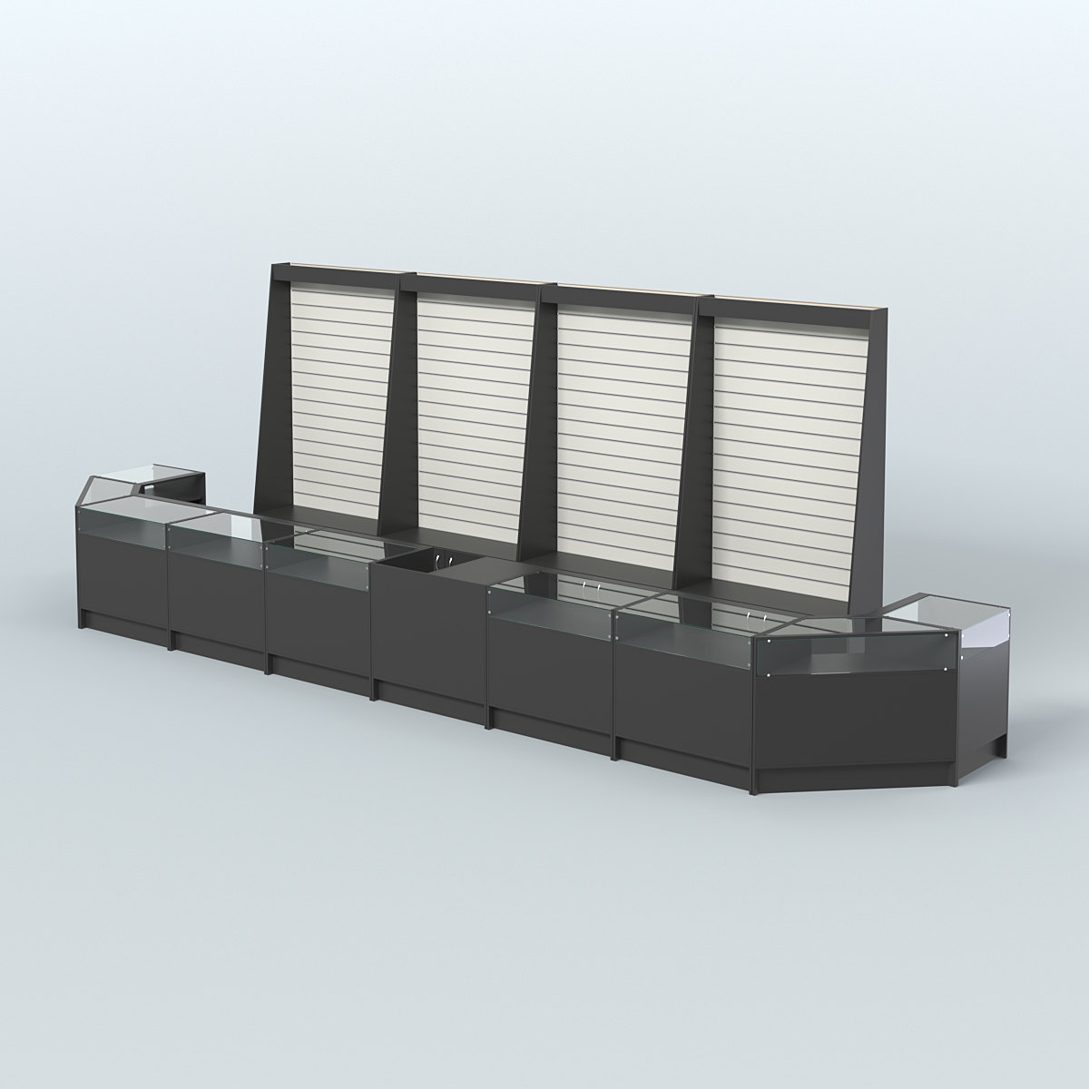 Торговый Островок "Эконом" №7 (12, 4 кв.м) Черный и Белый