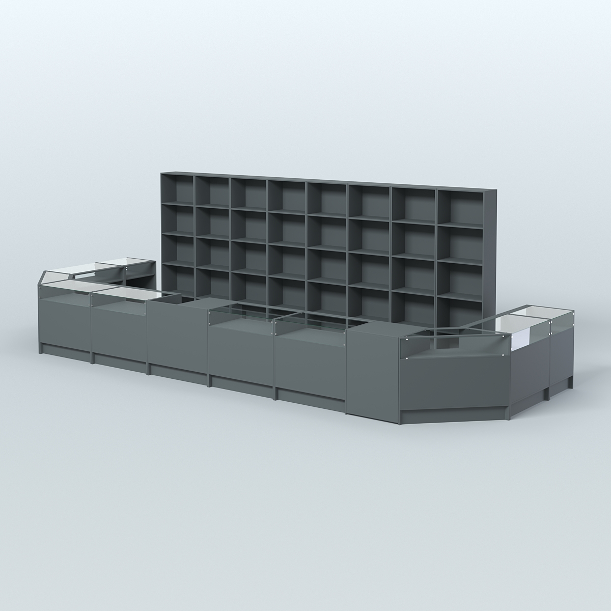 Торговый Островок "Эконом" №9 (15, 2 кв.м) Темно-Серый