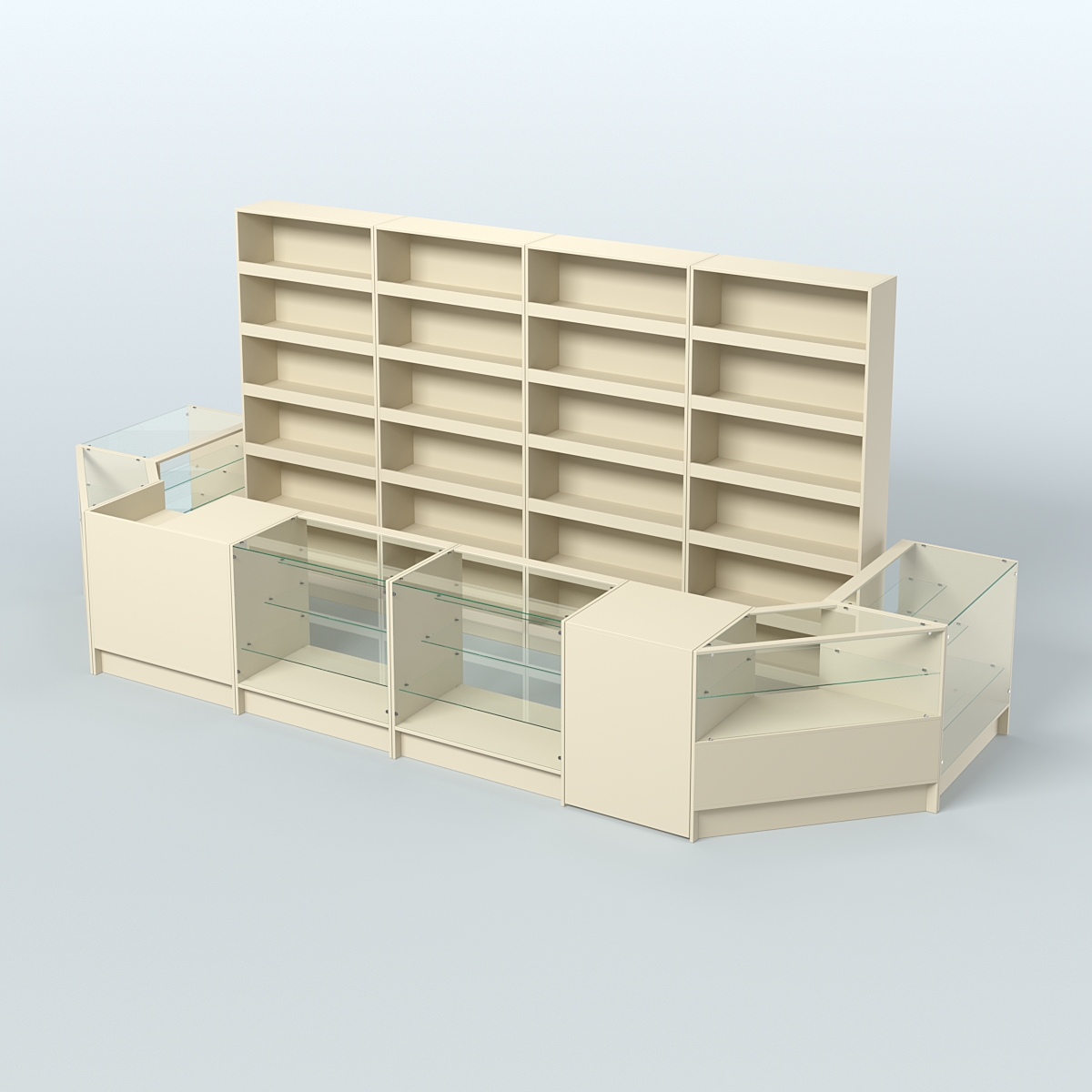 Торговый Островок "Эконом" №11 (8, 2 кв.м) Крем Вайс