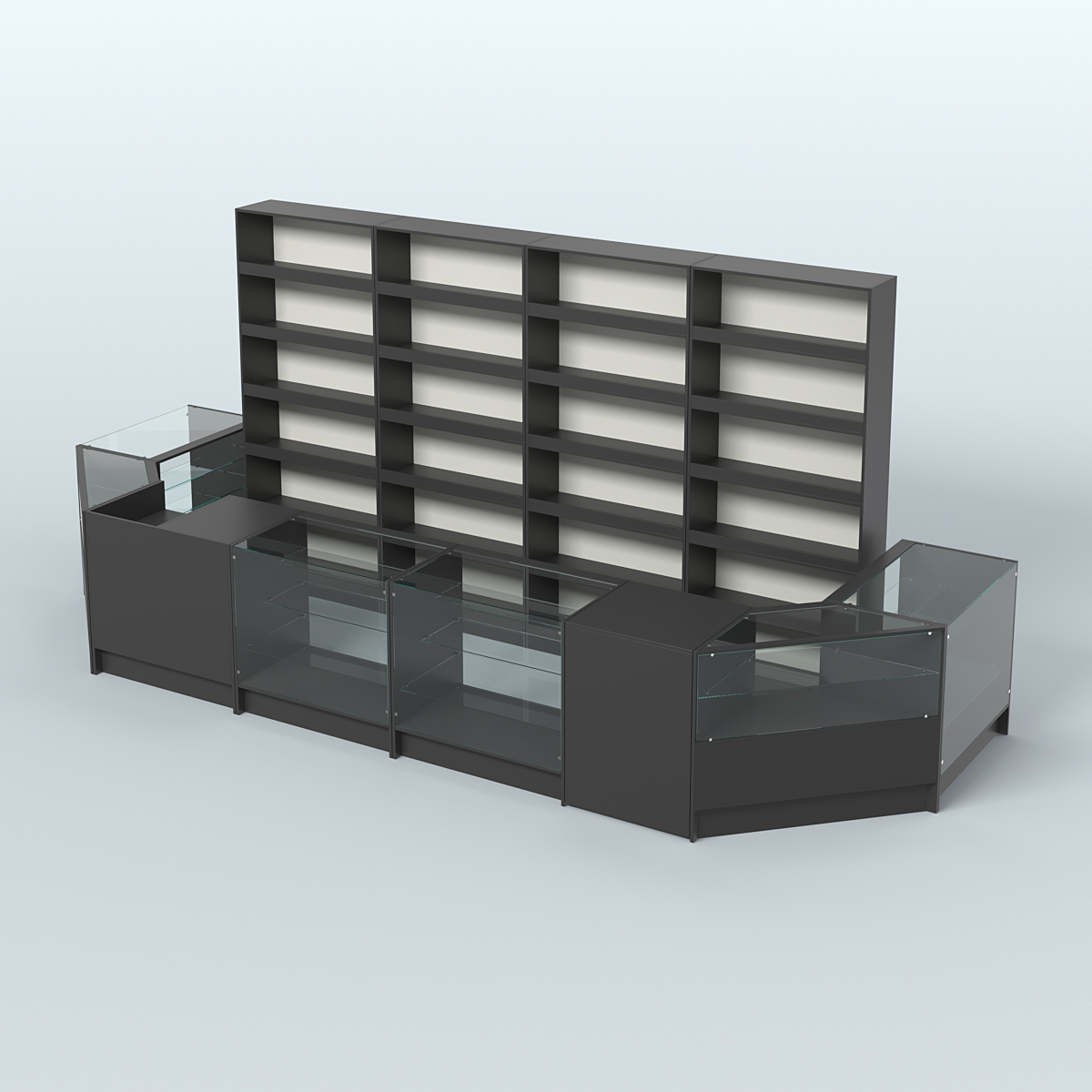 Торговый Островок "Эконом" №11 (8, 2 кв.м) Черный и Белый