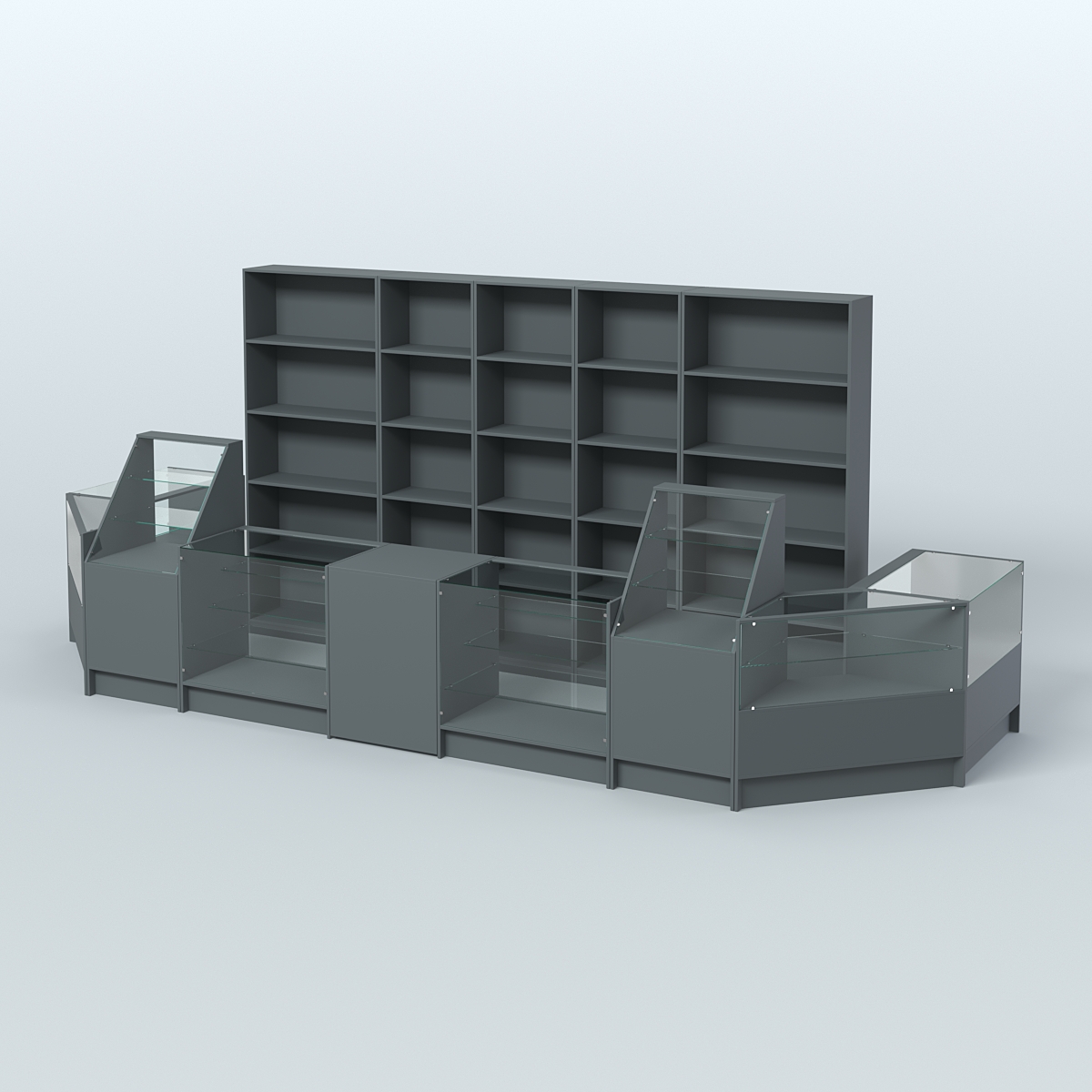 Торговый Островок "Эконом" №12 (8, 7 кв.м) Темно-Серый