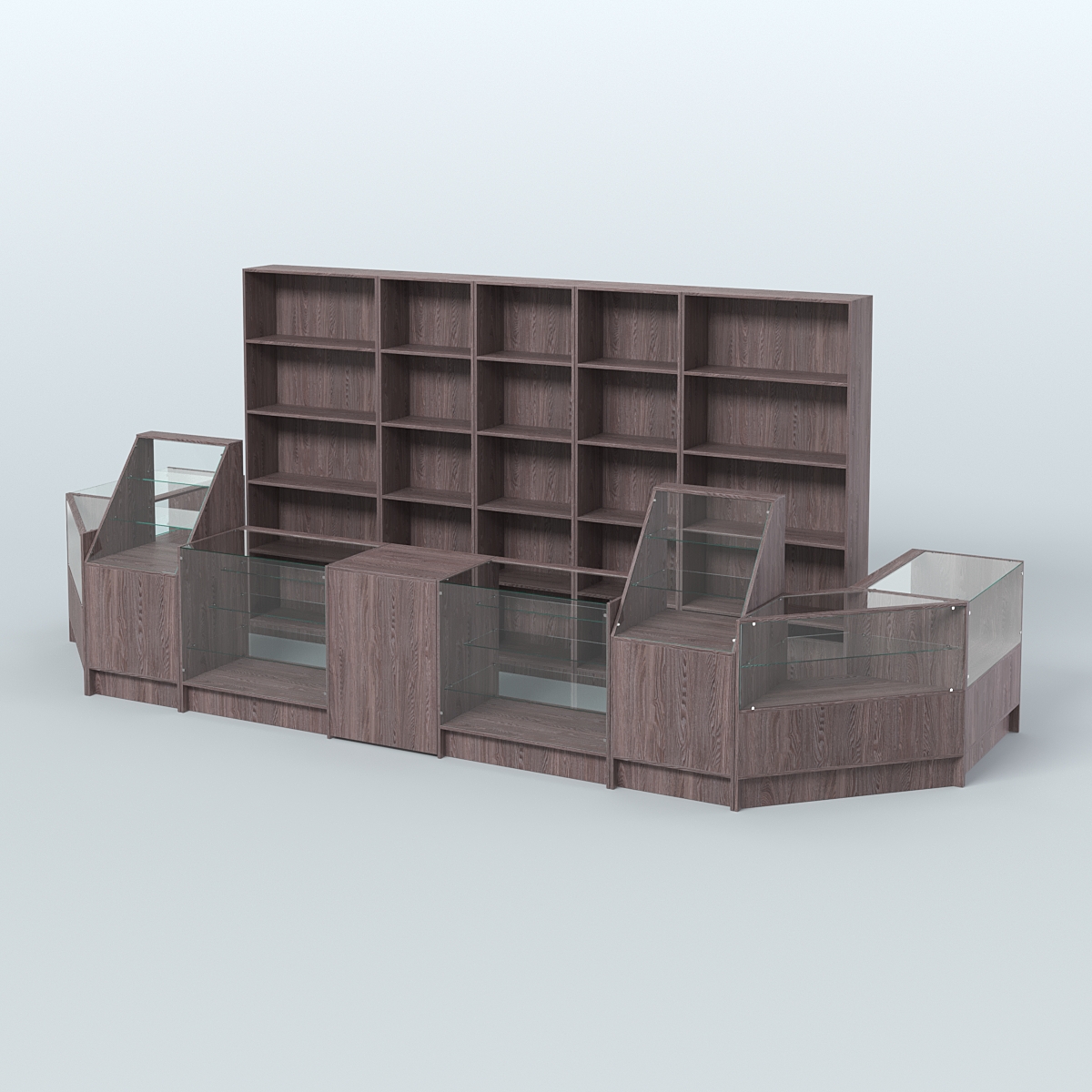 Торговый Островок "Эконом" №12 (8, 7 кв.м) Ясень Анкор темный