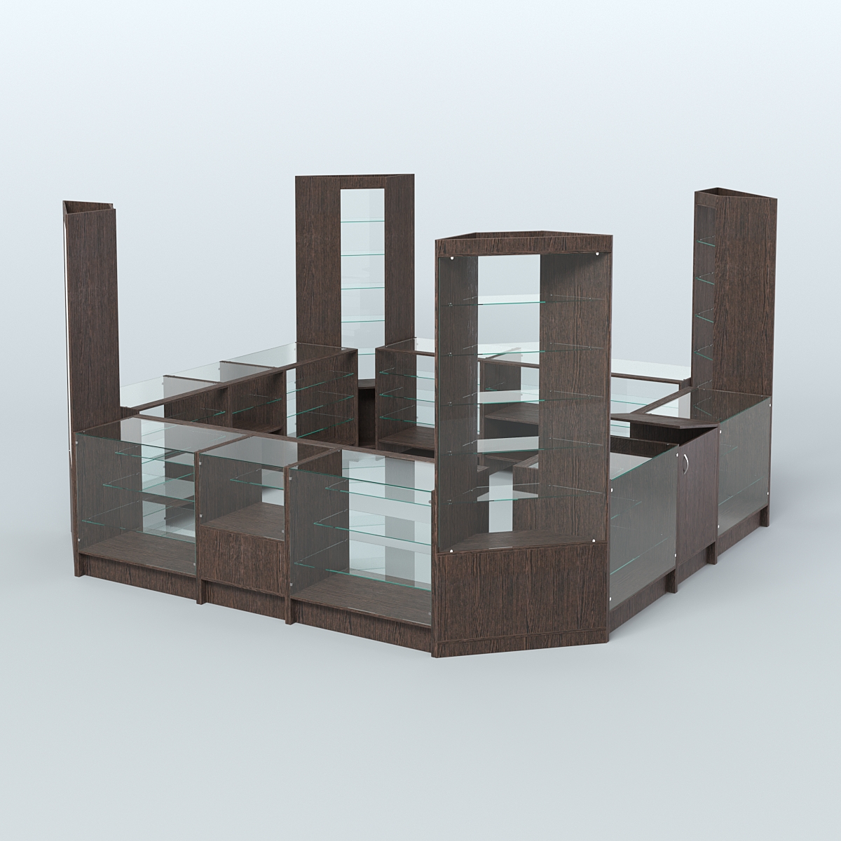 Торговый Островок "Эконом" №15 (12, 9 кв.м) Дуб Венге
