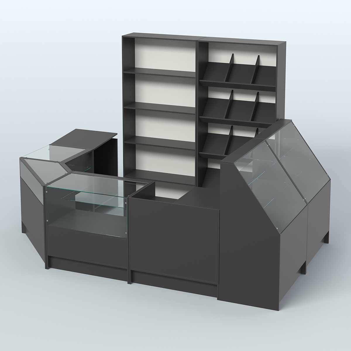 Торговый Островок "Эконом" №19 (6.24 кв.м) Черный и Белый