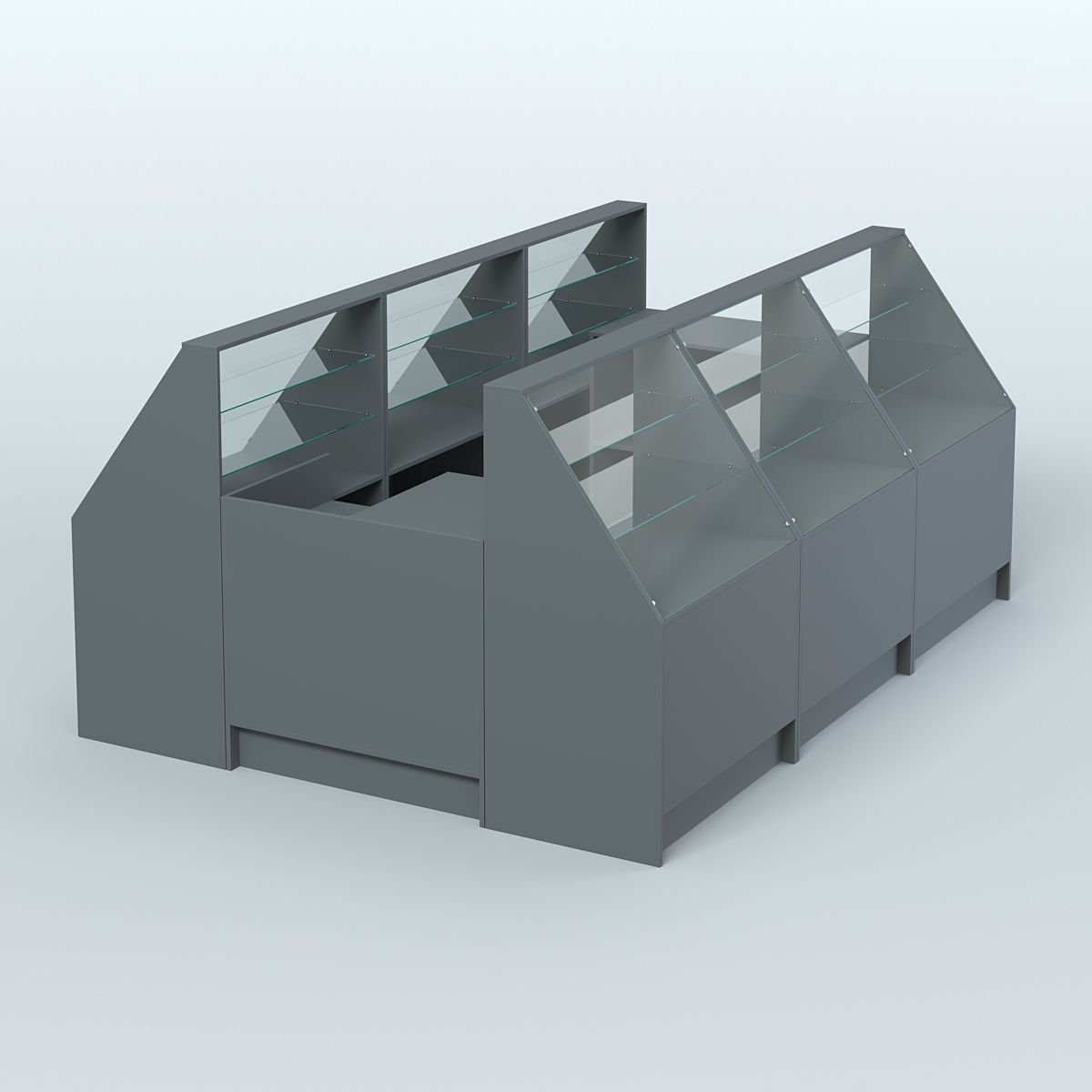 Торговый Островок "Эконом" №20 (5, 45 кв.м) Темно-Серый