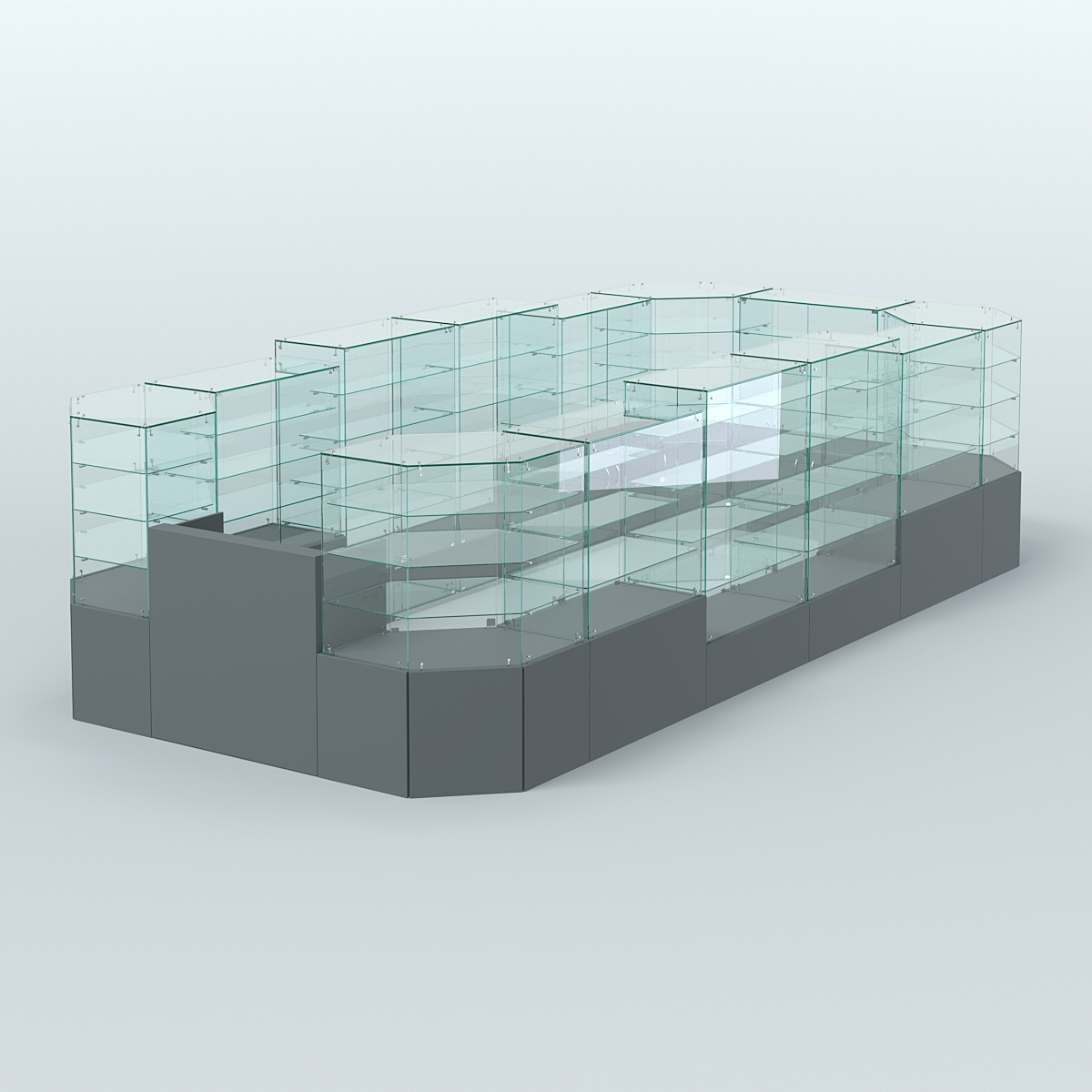 Павильон ИСТРА в центр зала №7а (закрытый) (12, 77 кв.м) Темно-Серый