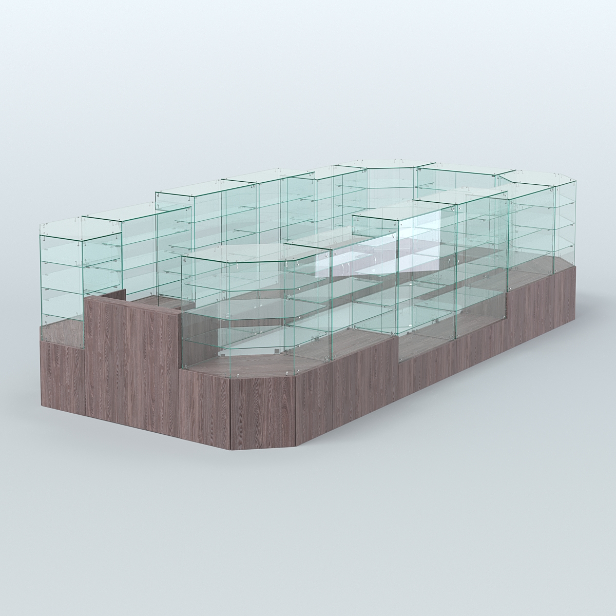 Павильон ИСТРА в центр зала №7а (закрытый) (12, 77 кв.м) Ясень Анкор темный