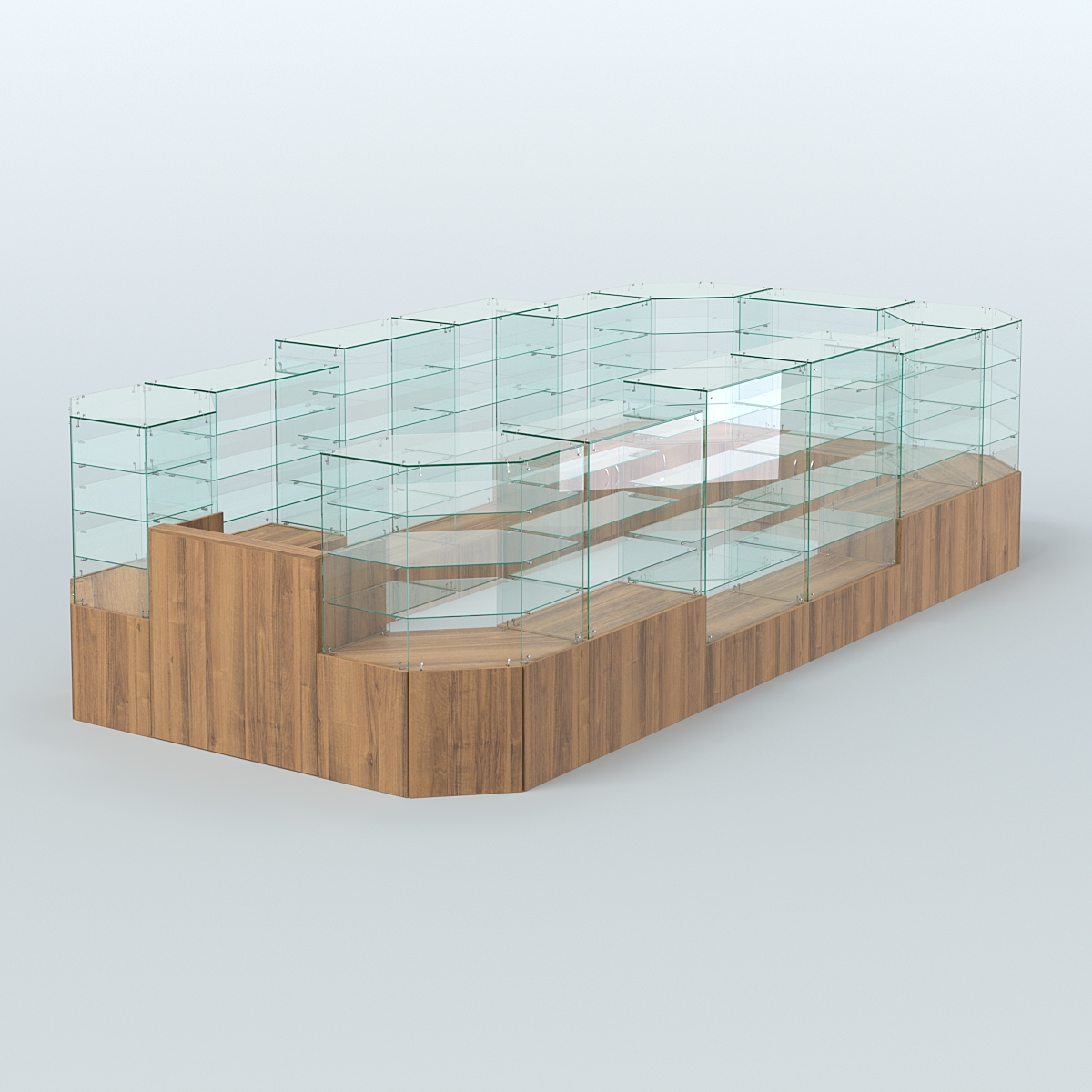 Павильон ИСТРА в центр зала №7 (открытый) (12, 77 кв.м) Орех