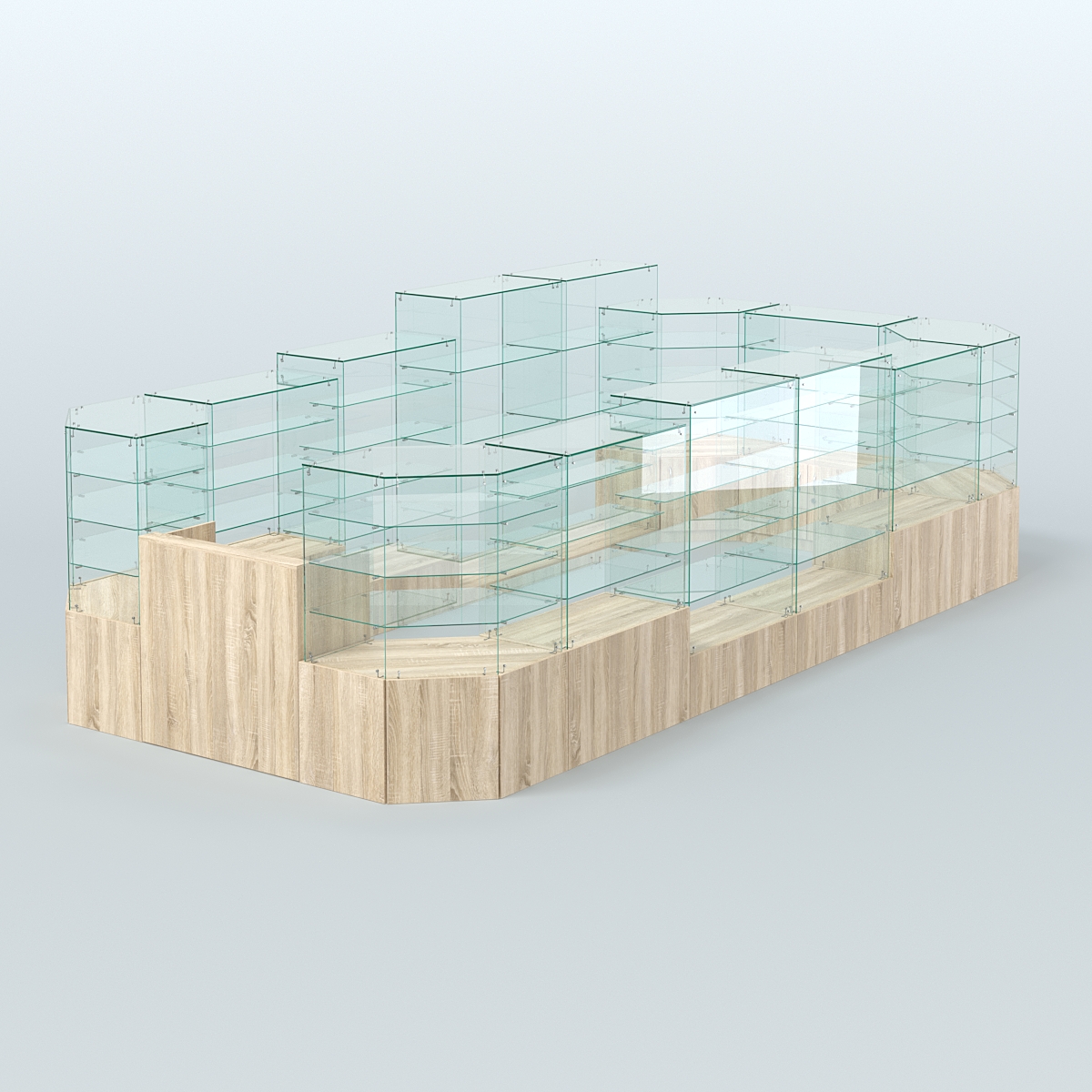 Павильон ИСТРА в центр зала №8 (открытый) (12, 77 кв.м) Дуб Сонома