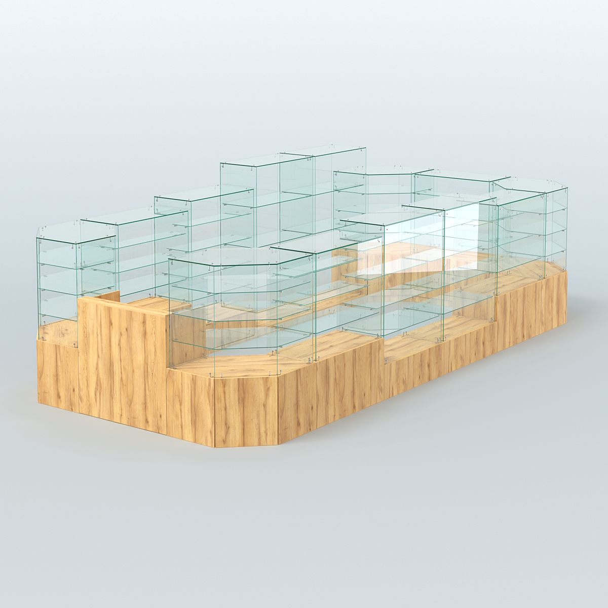 Павильон ИСТРА в центр зала №8 (открытый) (12, 77 кв.м) Дуб Золотистый