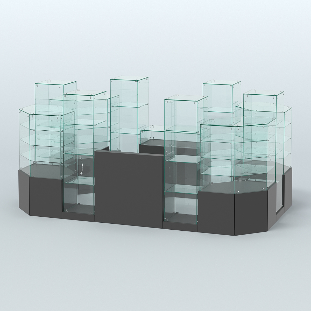 Павильон ИСТРА в центр зала №9а (закрытый) (6, 8 кв.м) Черный