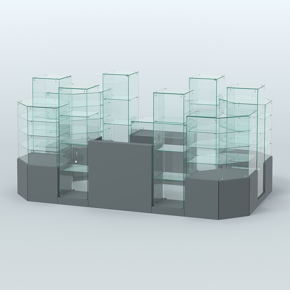 Павильон ИСТРА в центр зала №9а (закрытый) (6, 8 кв.м) Темно-Серый