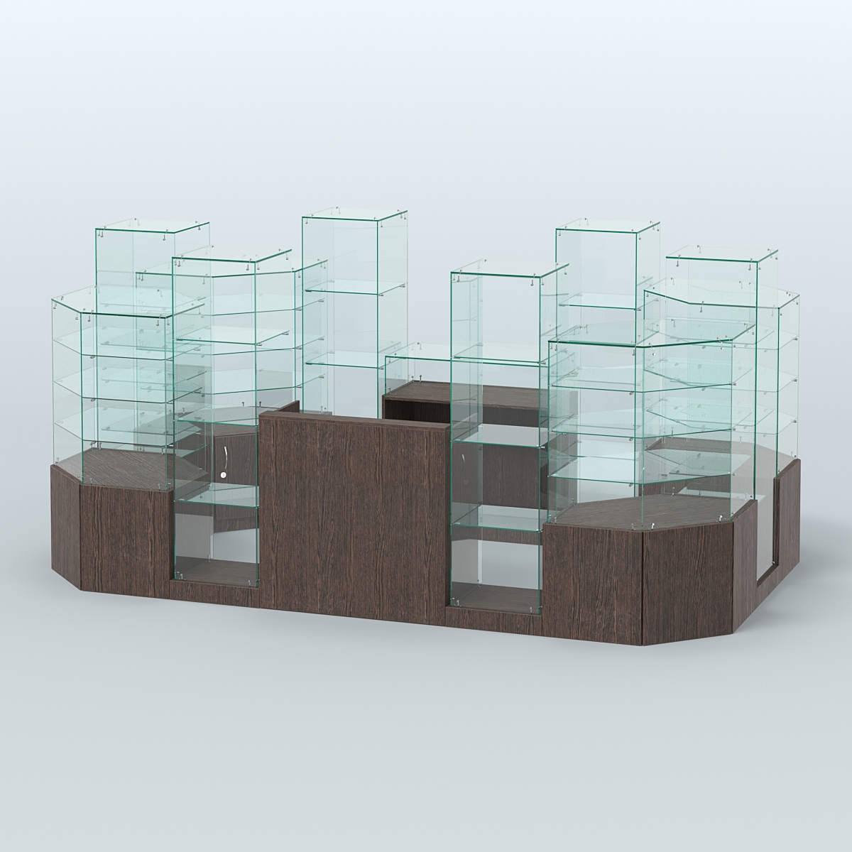 Павильон ИСТРА в центр зала №9 (открытый) (6, 8 кв.м) Дуб Венге