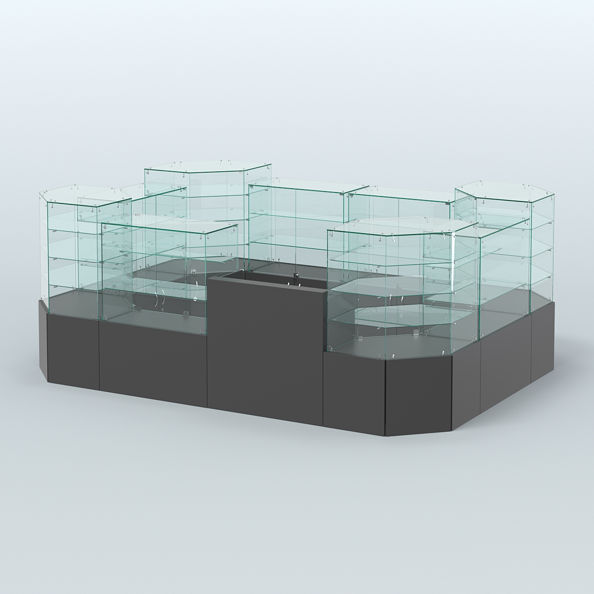 Павильон ИСТРА в центр зала №10а (закрытый) (8, 32 кв.м) Черный