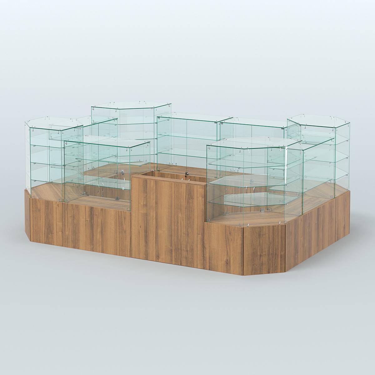 Павильон ИСТРА в центр зала №10а (закрытый) (8, 32 кв.м) Орех