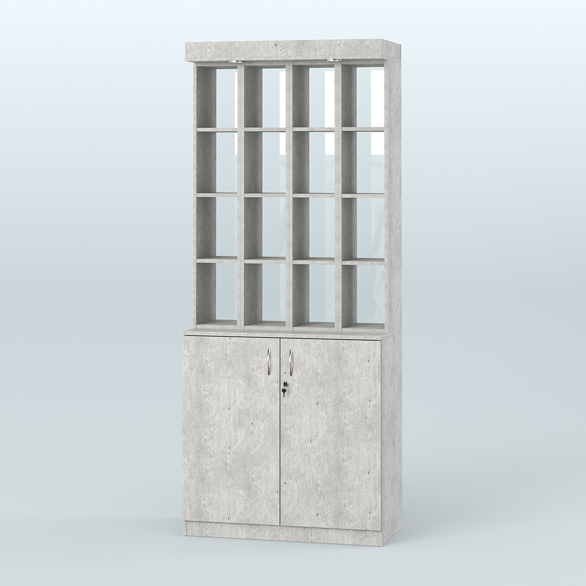 Витрина открытая для чая и кофе №6-2 (Т27) задняя стенка Стекло Метрополитан Грей